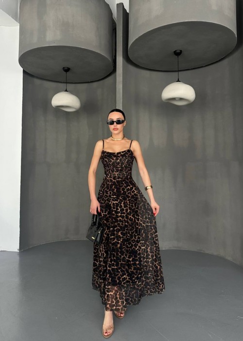 211415 GEMUSTERT KLEID