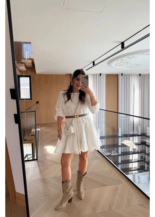 211420 WEISS KLEID SPITZEN