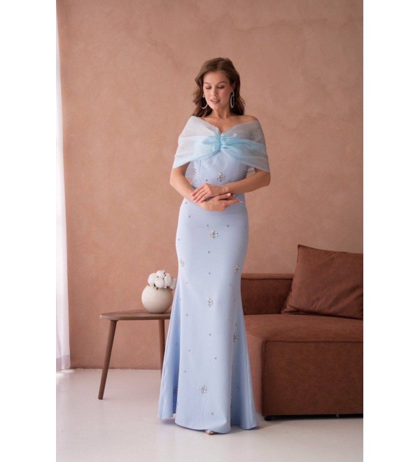 211605 MAVİ ABİYE TÜL