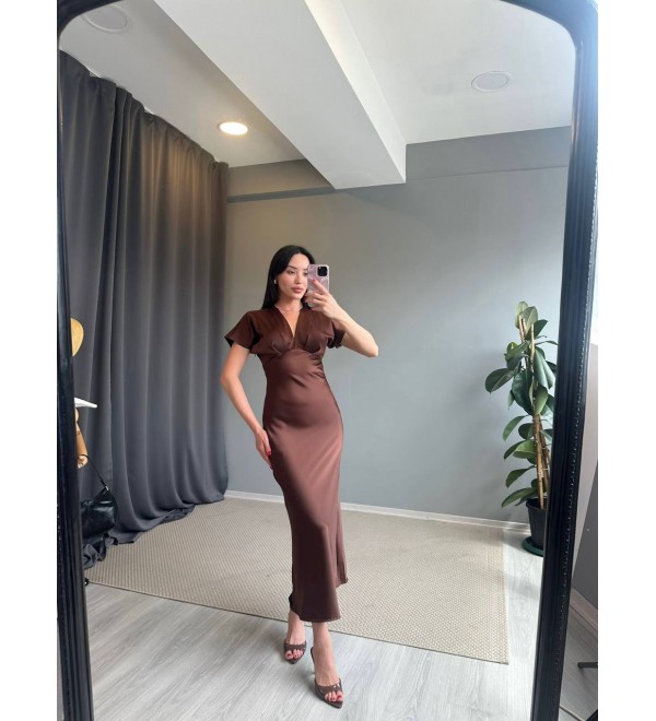 211640 KAHVE ELBİSE