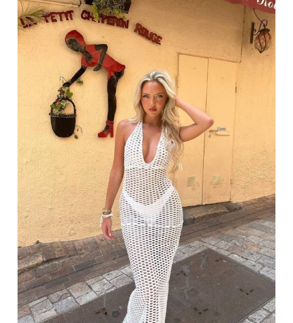 211669 BEYAZ ELBİSE PAREO