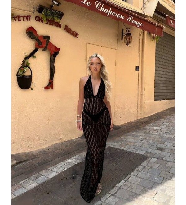 211670 SİYAH ELBİSE PAREO
