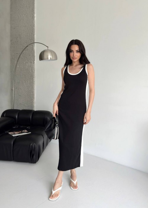 211817 SİYAH ELBİSE MODAL KUMAŞ