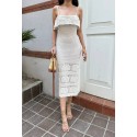 211863 KREM ELBİSE TRİKO