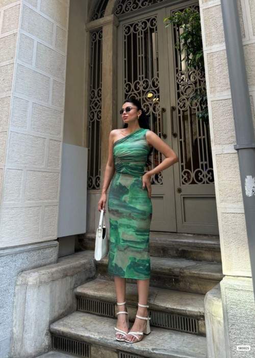 211974 BATIK PATTERN SUİT TULLE