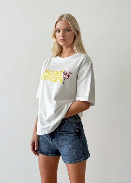 212003 WHITE T SHIRT Cotton fabric