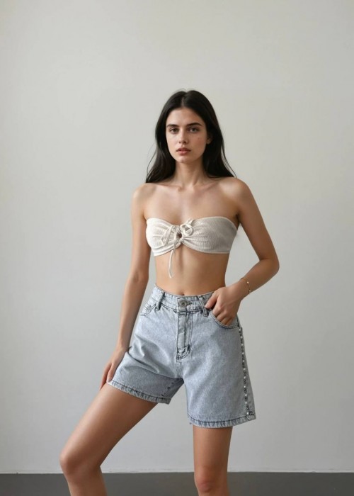 212032 BLAU KURZE HOSE Denim
