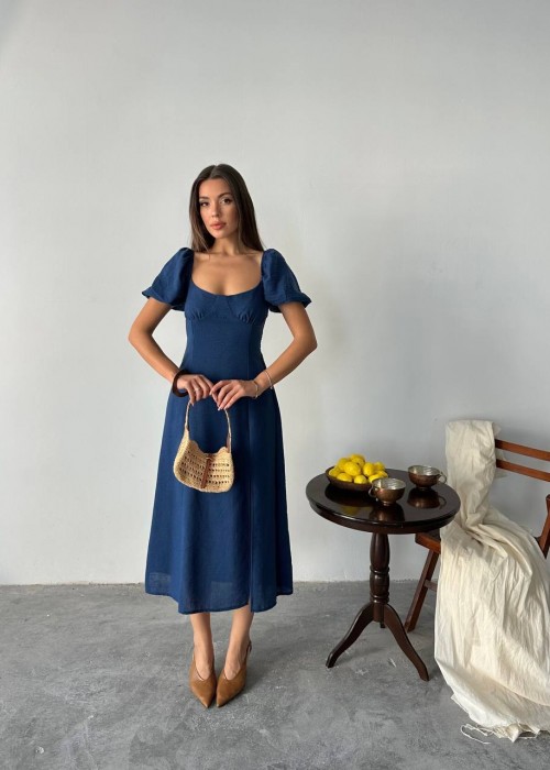 212135 NAVY BLUE DRESS AIROBIN FABRIC