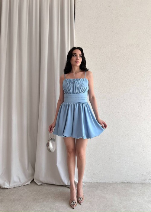 212139 BLUE DRESS SATIN FABRIC