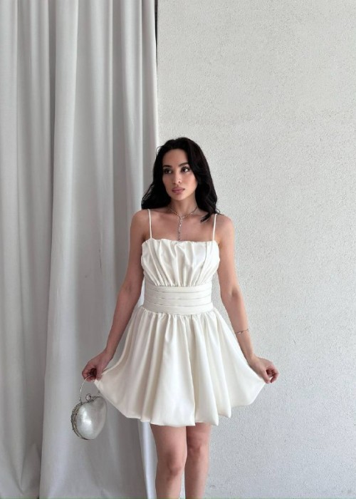 212140 WHITE DRESS SATIN FABRIC