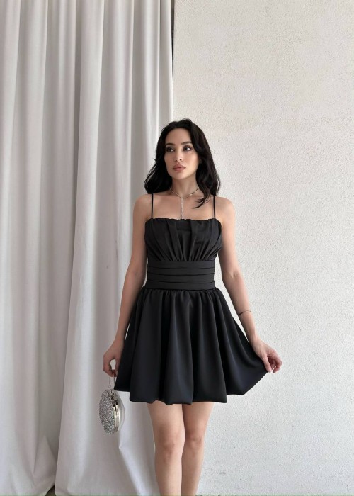 212141 BLACK DRESS SATIN FABRIC