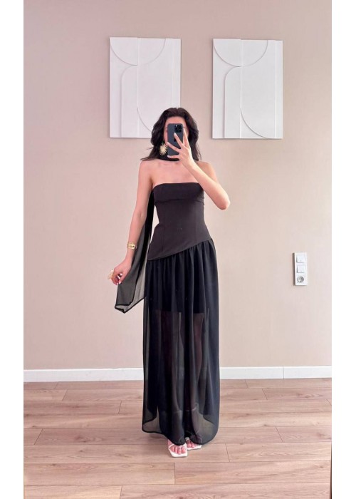 212198 BLACK COCKTAİL DRESS
