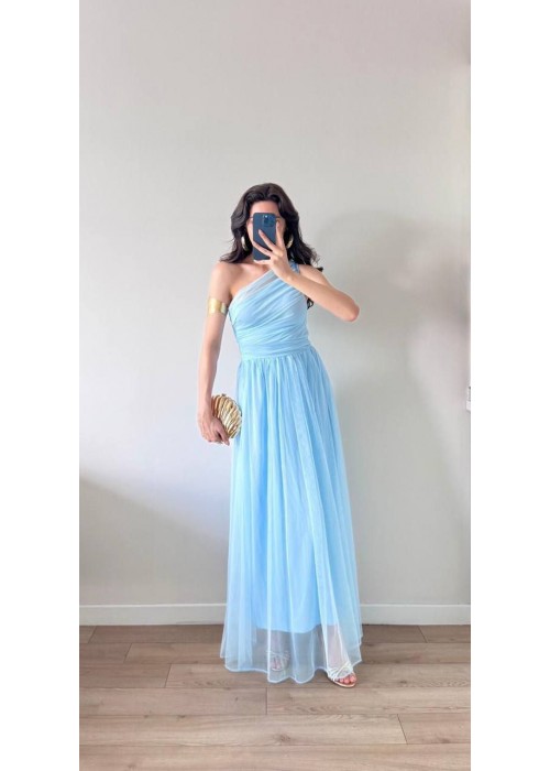212203 BLUE COCKTAİL DRESS