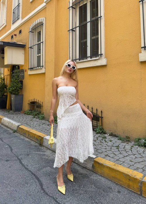 212219 WHITE SUİT TULLE