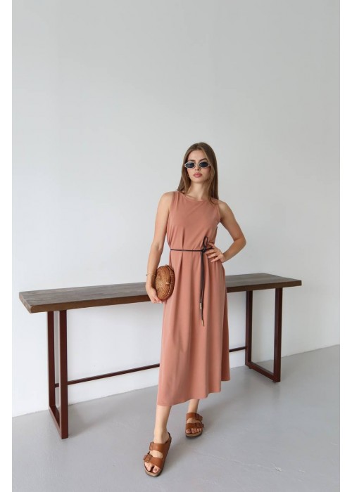 212257 SALMON DRESS