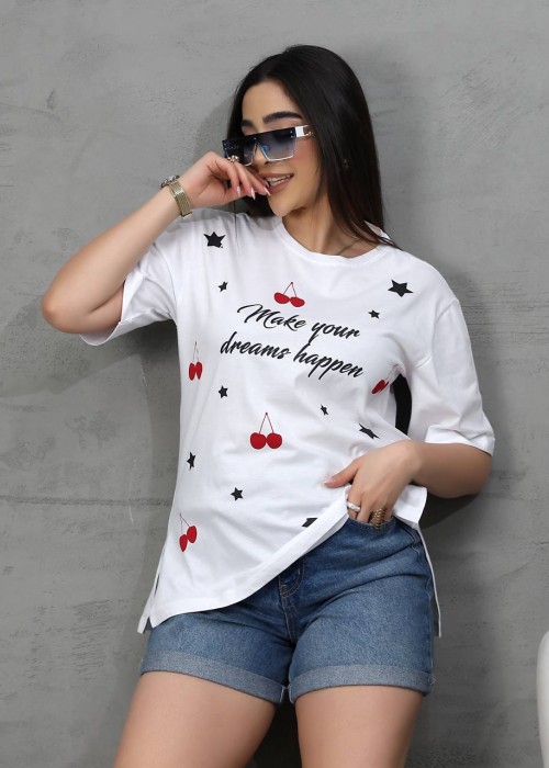 212308 WHITE T SHIRT Cotton fabric