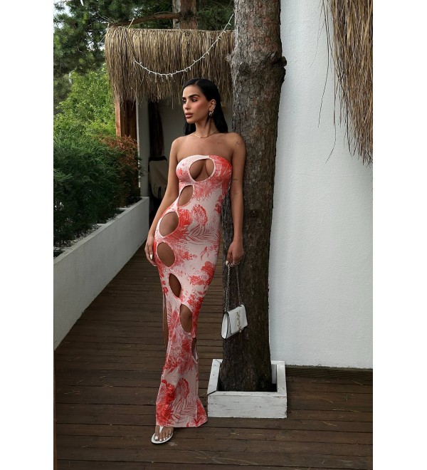 212329 DESENLİ ELBİSE LYCRA
