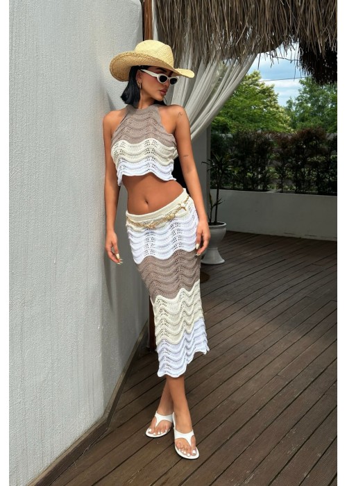 212340 White mink SUİT KNITWEAR
