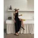 212358 BLACK DRESS LINEN FABRIC