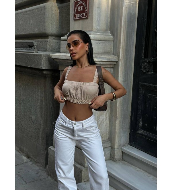 212362 CREAM BLOUSE LINEN FABRIC