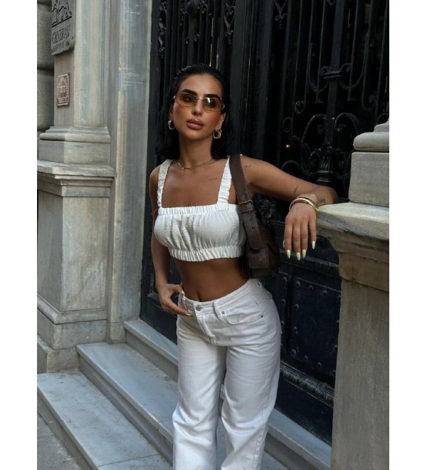 212363 WHITE BLOUSE LINEN FABRIC