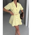 212364 SARI ELBİSE DENİM