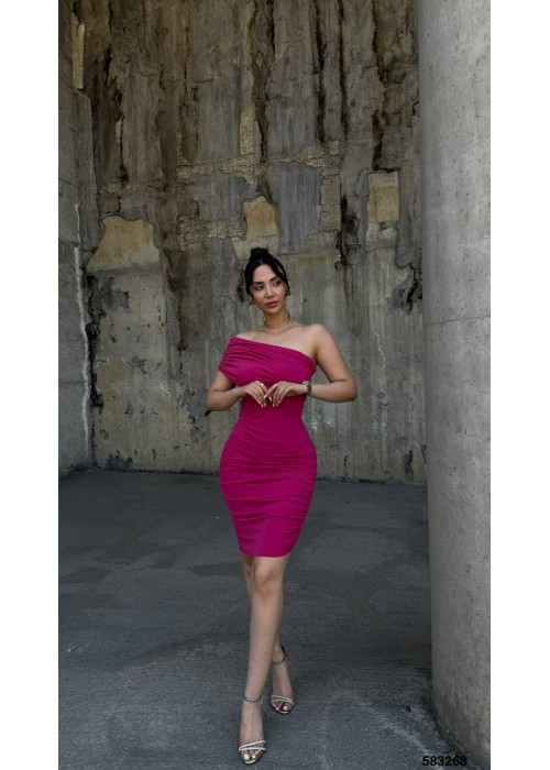 212368 BORDO COCKTAİL DRESS SANDY FABRİC