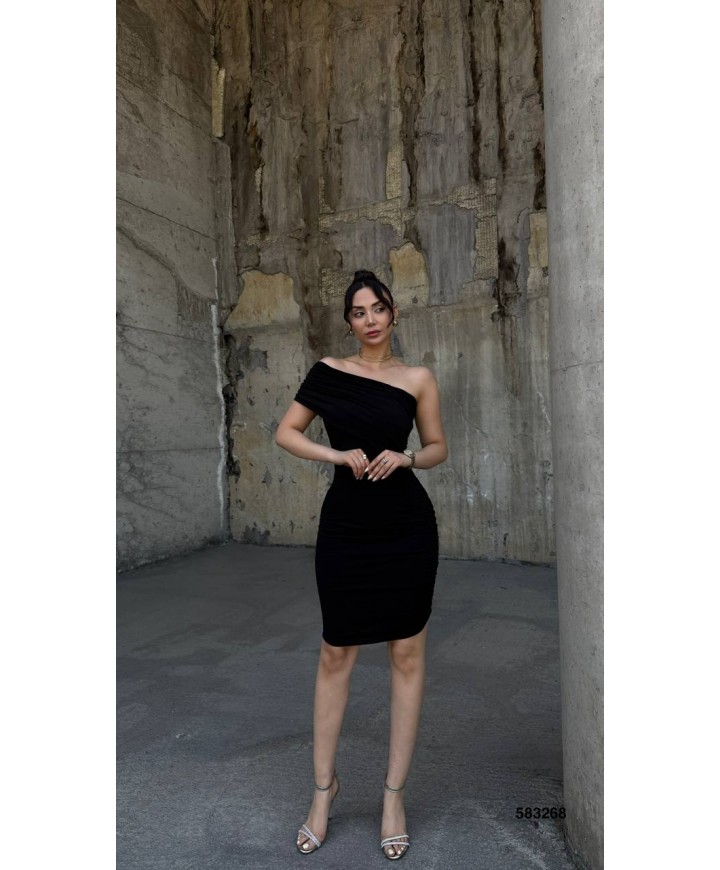 212373 SİYAH ABİYE SANDY KUMAŞ