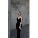 212374 SİYAH ABİYE FLOWERS KUMAŞ