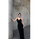 212379 SİYAH ABİYE FLOWERS KUMAŞ
