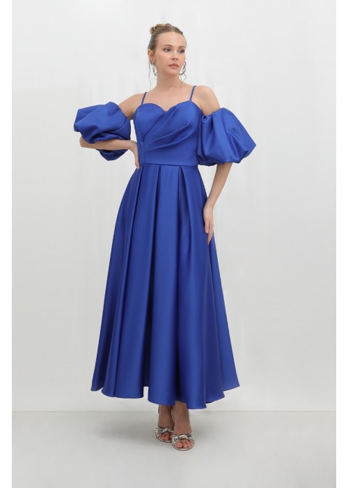 212399 SAKS COCKTAİL DRESS SATIN FABRIC