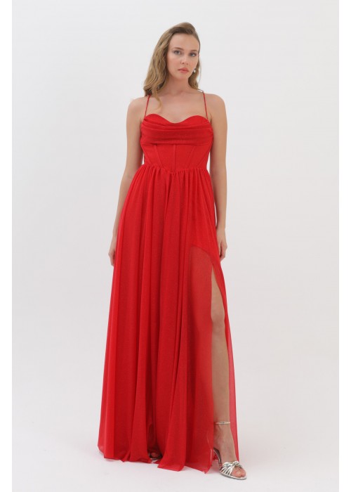 212413 CREAM COCKTAİL DRESS CHIFFON FABRIC