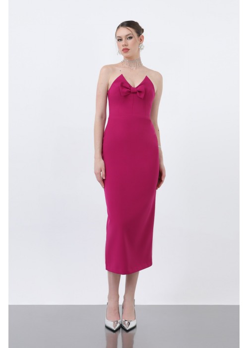 212415 FUCHIA COCKTAİL DRESS