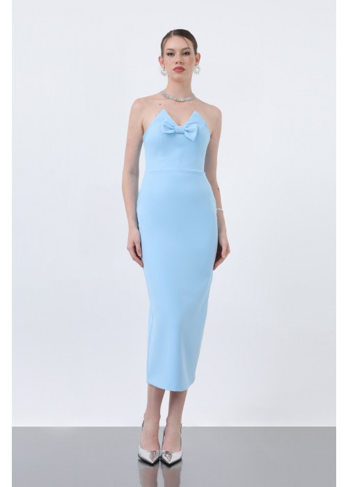 212418 BLUE COCKTAİL DRESS