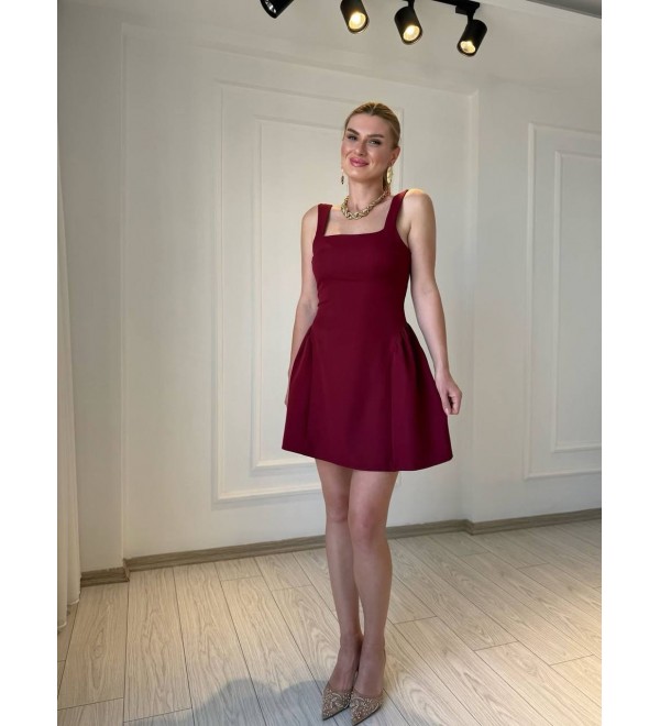 212475 BORDO ELBİSE