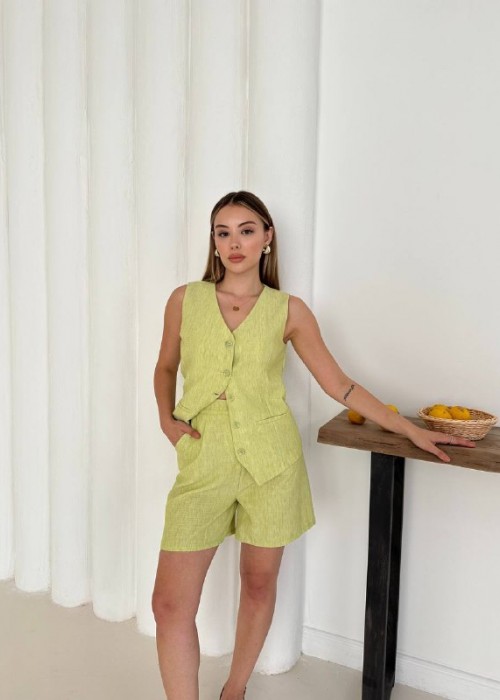 212563 YELLOW SUİT LINEN FABRIC