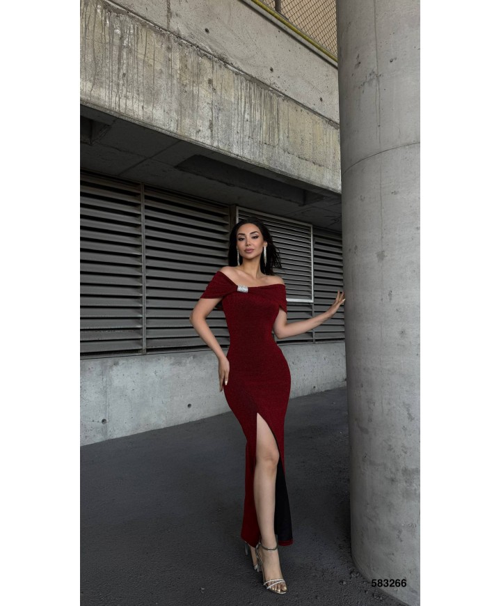 212594 BORDO ABİYE FLOWERS KUMAŞ