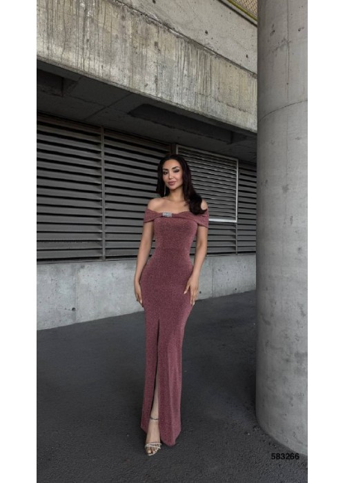 212595 Damson COCKTAİL DRESS Flowers fabric