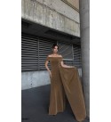 212599 KAHVE ABİYE FLOWERS KUMAŞ
