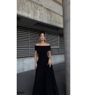 212600 SİYAH ABİYE FLOWERS KUMAŞ