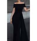 212600 SİYAH ABİYE FLOWERS KUMAŞ