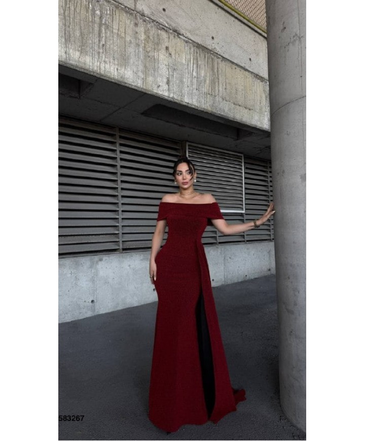 212601 BORDO ABİYE FLOWERS KUMAŞ
