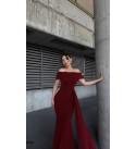212601 BORDO ABİYE FLOWERS KUMAŞ