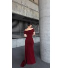 212601 BORDO ABİYE FLOWERS KUMAŞ