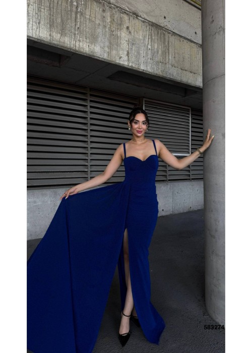 212616 SAKS COCKTAİL DRESS Flowers fabric