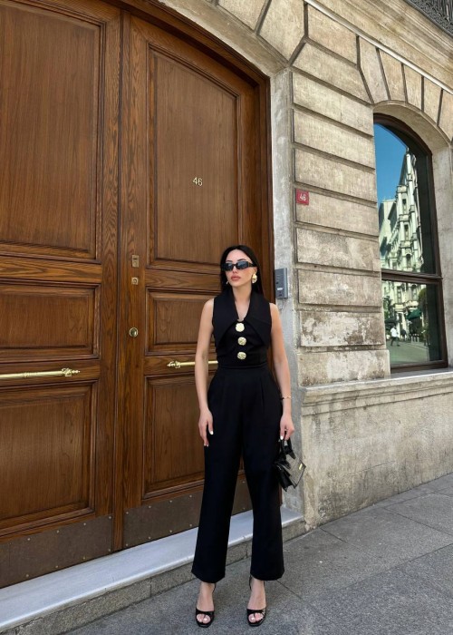 212619 BLACK OVERALLS