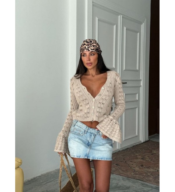 212703 MINK CARDIGAN KNITWEAR