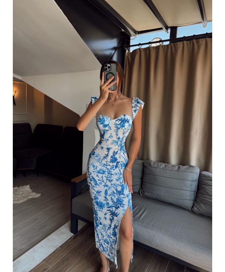 213982 DESENLİ ELBİSE LYCRA