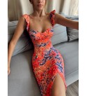 213983 DESENLİ ELBİSE LYCRA