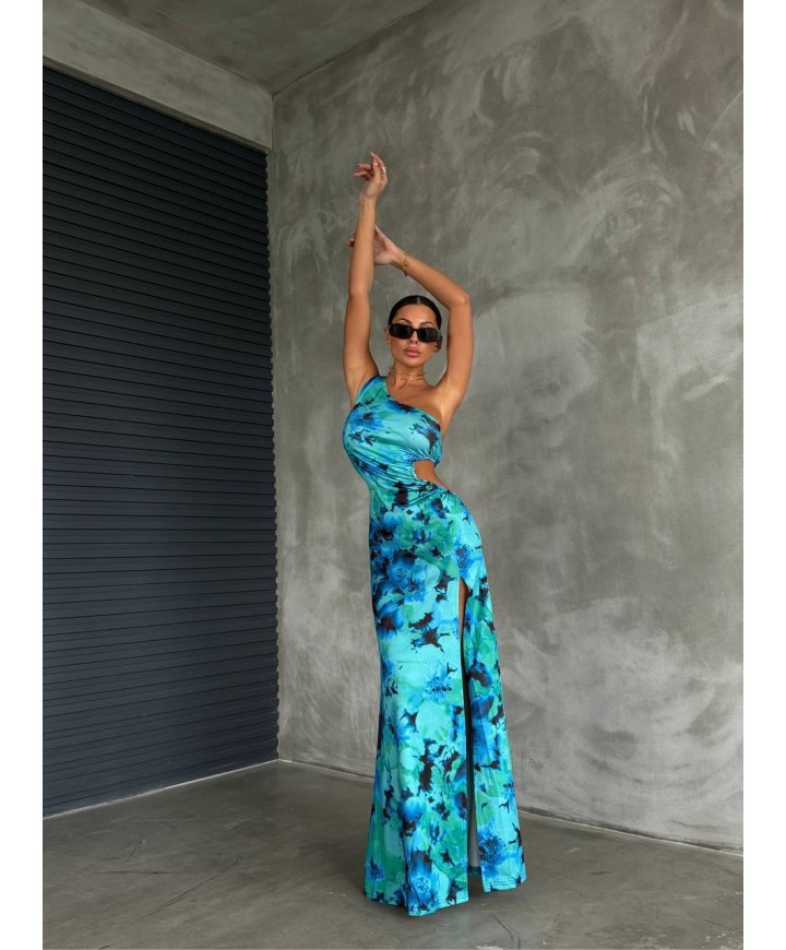 213993 DESENLİ ELBİSE LYCRA